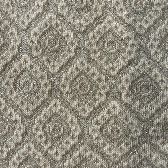 NWOT S’ MaxMara Gray & Tan Textured Cardigan w/Silver Sparkles Size Large - Picture 6 of 7